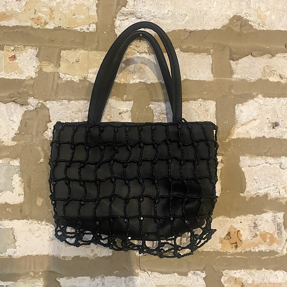 Black Beaded Purse
